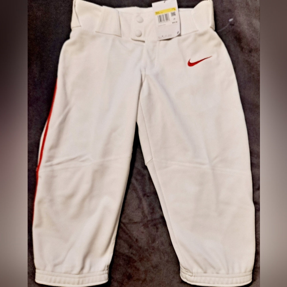 Boys Nike white baseball pants Small NEW!